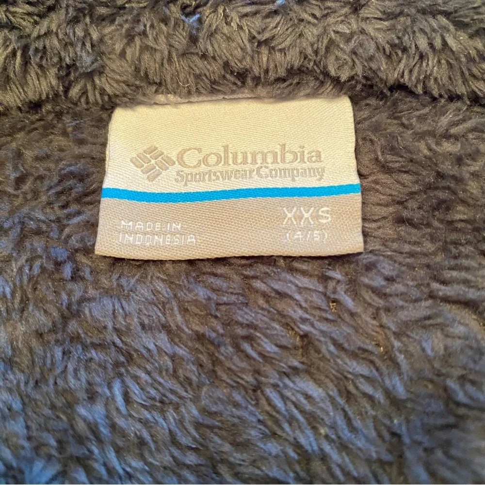 COLUMBIA Fire Side Sherpa Zip Up Jacket Dark Gray Size XXS (4/5)